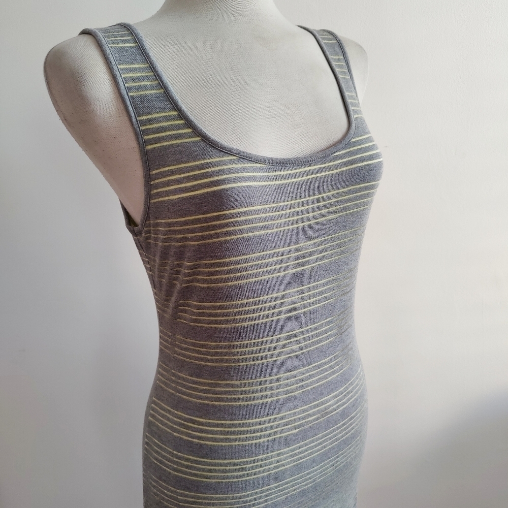 Guess Tank Dress / Gray & Neon Yellow / Medium - Picture 3 of 6